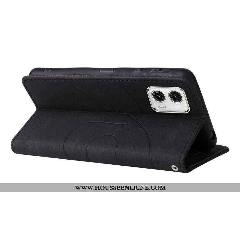 Housse Moto G73 5G Bicolore à Lanière