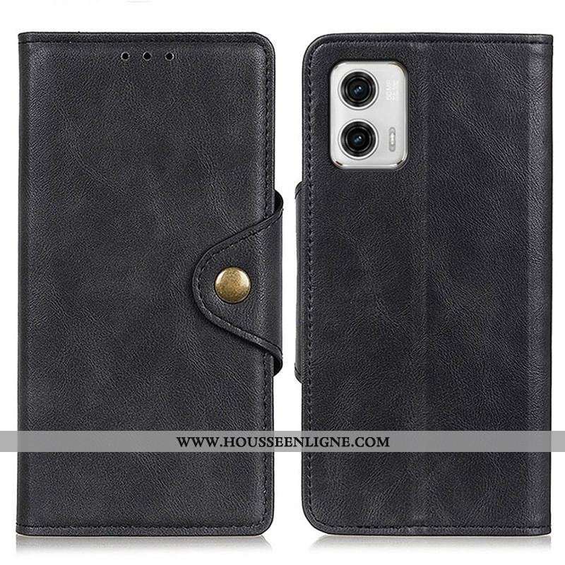 Housse Moto G73 5G Bouton Magnétique