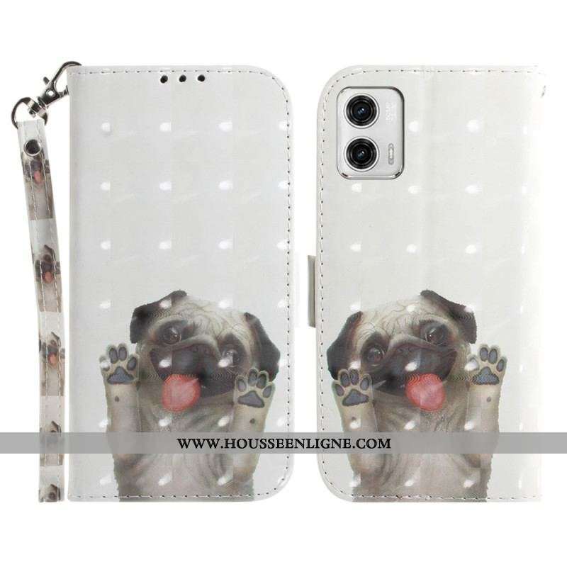 Housse Moto G73 5G Carlin à Lanière
