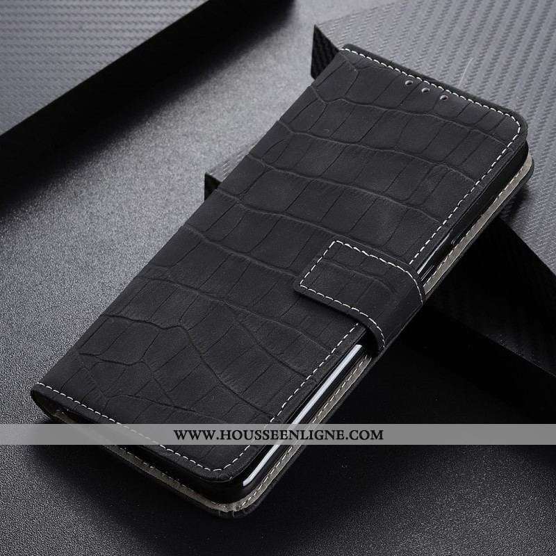 Housse Moto G73 5G Crocodile