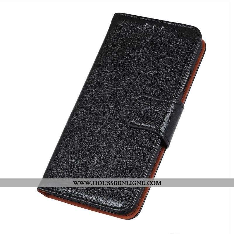 Housse Moto G73 5G Cuir Fendu Nappa