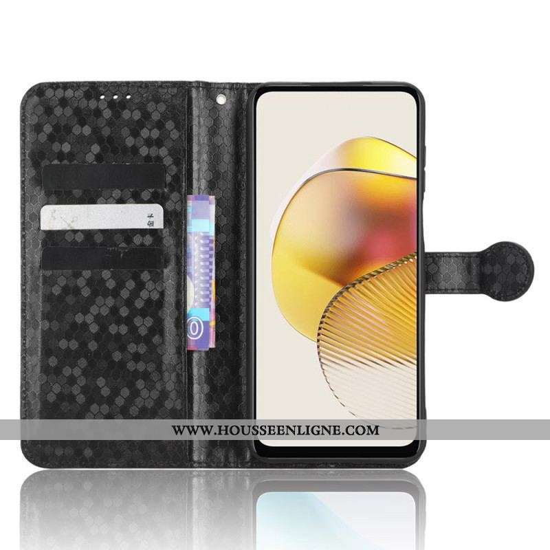 Housse Moto G73 5G Design 3D à Lanière