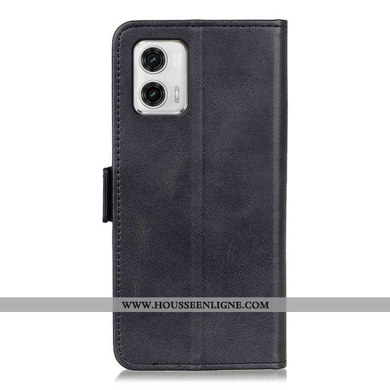 Housse Moto G73 5G Double Fermoir
