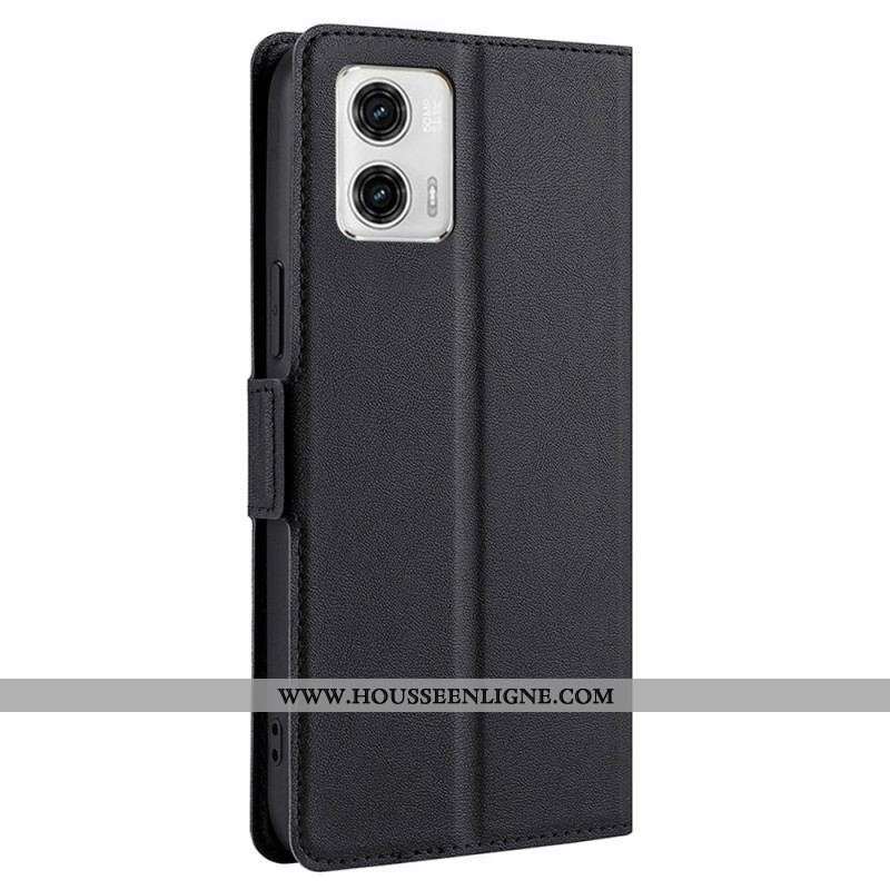 Housse Moto G73 5G Finesse Double Fermoir