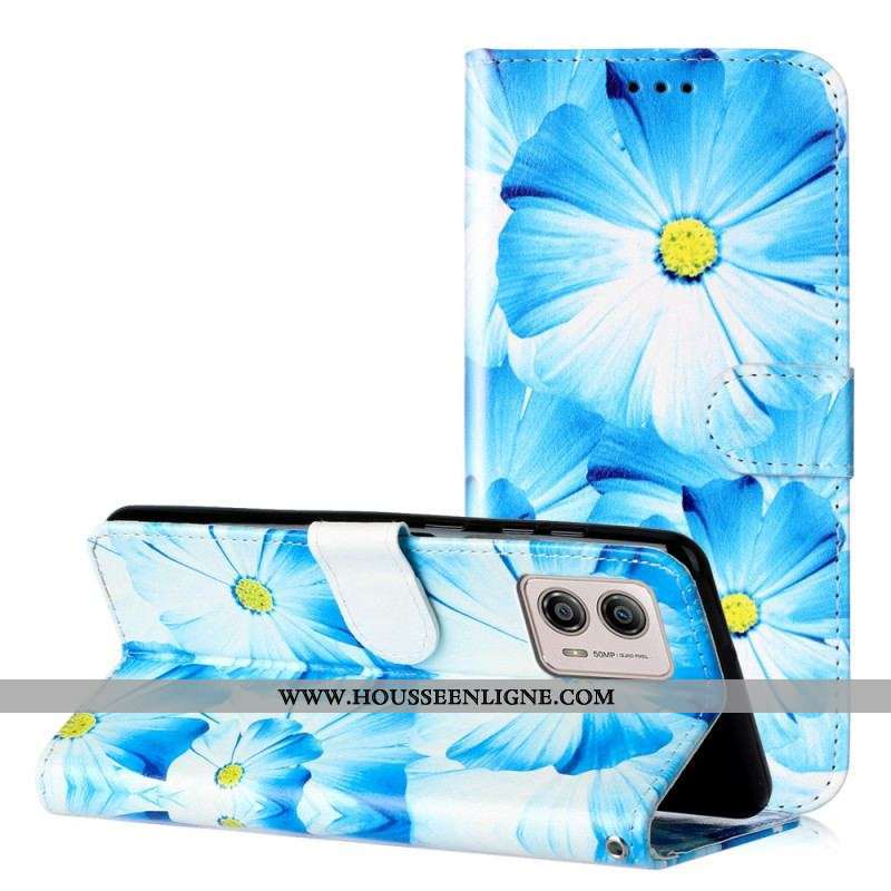 Housse Moto G73 5G Fleurs Intenses