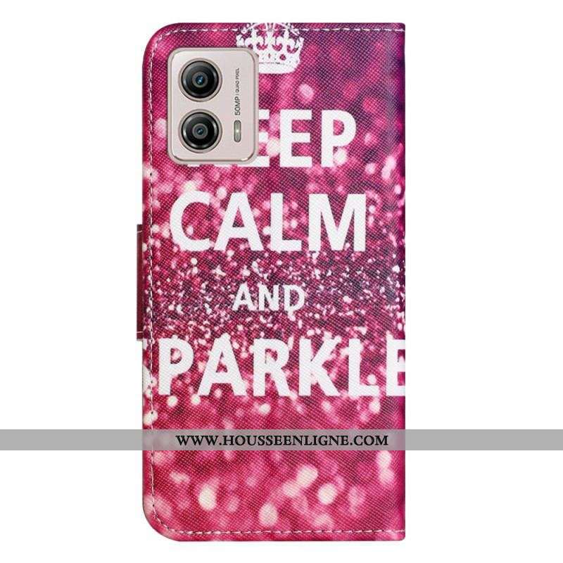 Housse Moto G73 5G Keep Calm