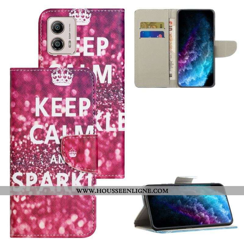 Housse Moto G73 5G Keep Calm