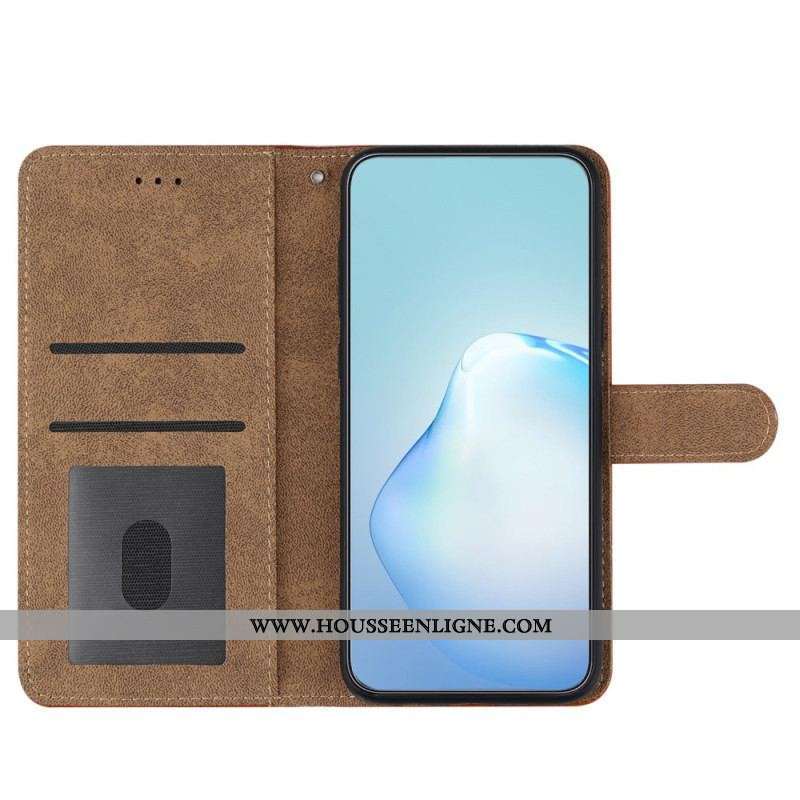Housse Moto G73 5G Lignes à Lanière