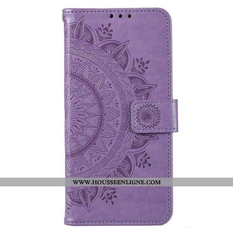 Housse Moto G73 5G Mandala Soleil