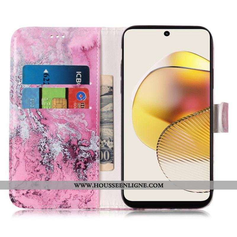 Housse Moto G73 5G Marbre