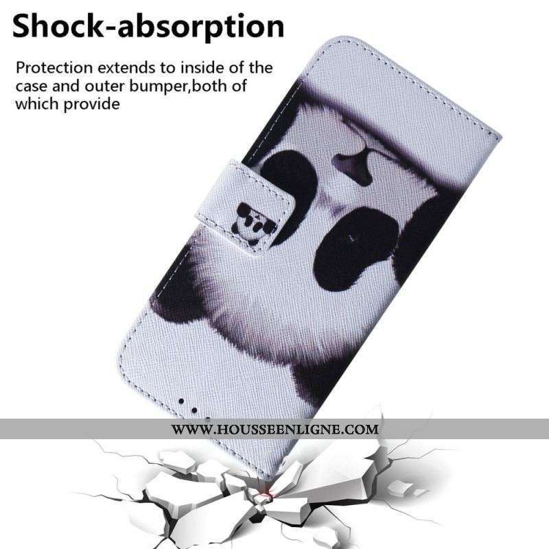 Housse Moto G73 5G Panda à Lanière