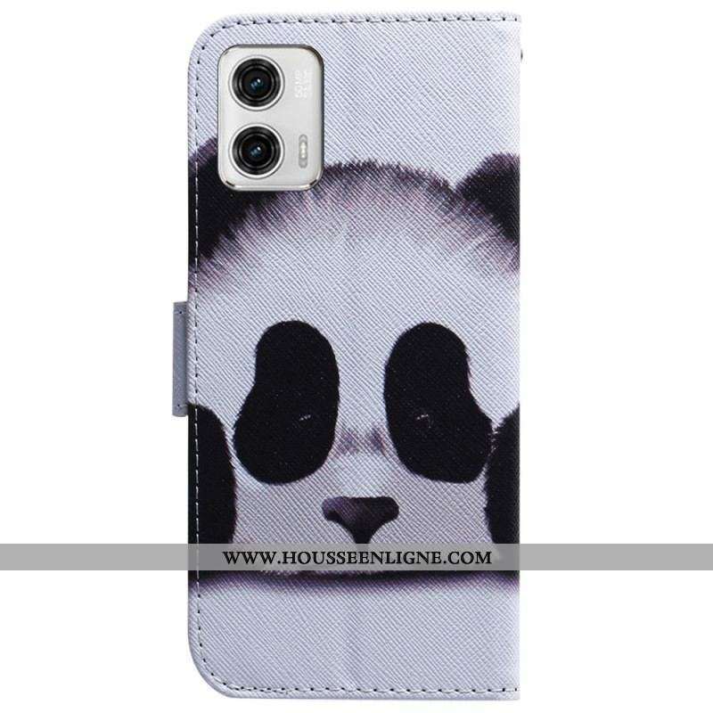 Housse Moto G73 5G Panda à Lanière