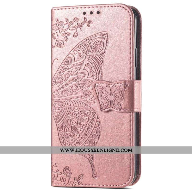 Housse Moto G73 5G Papillon Baroque