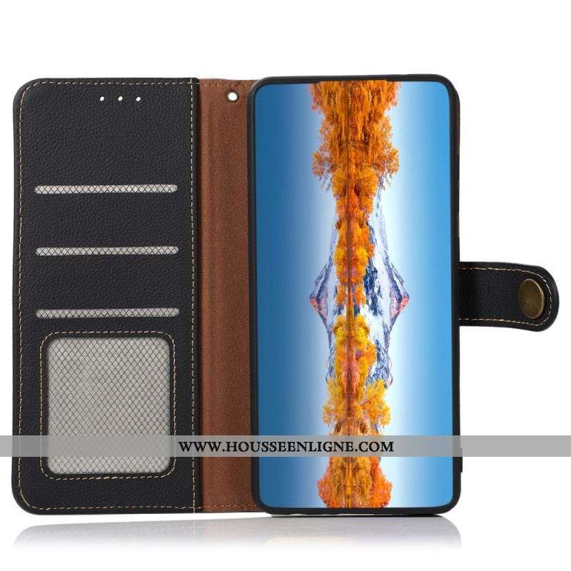 Housse Moto G73 5G Sangle KHAZNEH RFID