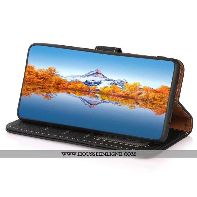 Housse Moto G73 5G Sangle KHAZNEH RFID