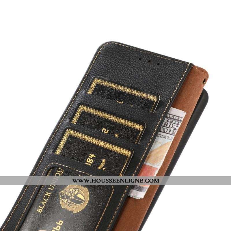 Housse Moto G73 5G Sangle KHAZNEH RFID