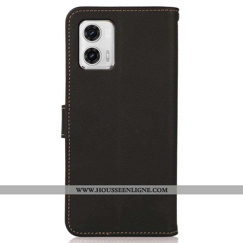 Housse Moto G73 5G Sangle KHAZNEH RFID