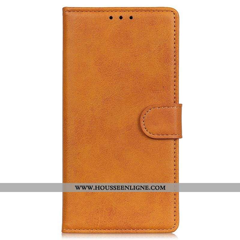 Housse Moto G73 5G Simili Cuir Mat