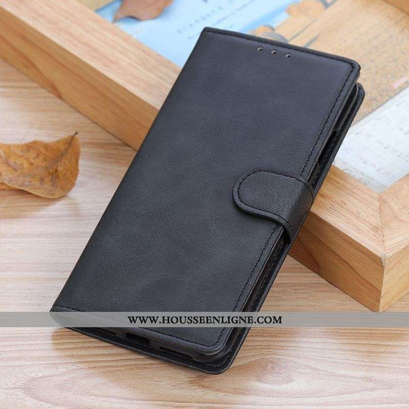 Housse Moto G73 5G Simili Cuir Mat