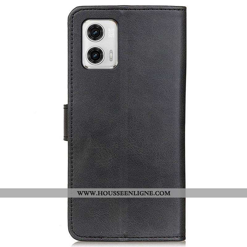 Housse Moto G73 5G Simili Cuir Mat