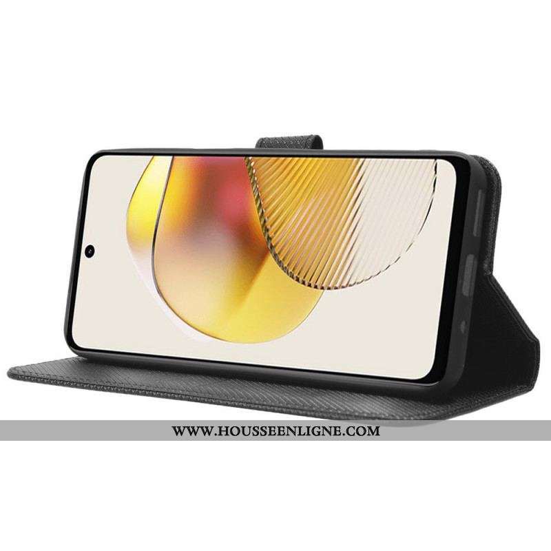 Housse Moto G73 5G Simili Cuir Stylé à Lanière