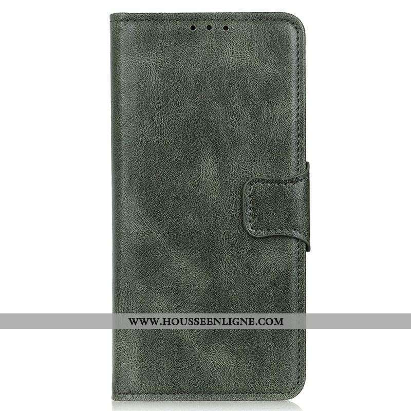 Housse Moto G73 5G Style Cuir Fermoir Réversible