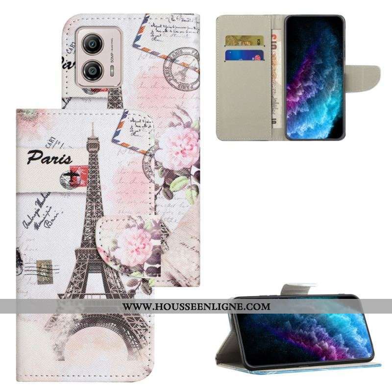 Housse Moto G73 5G Tour Eiffel