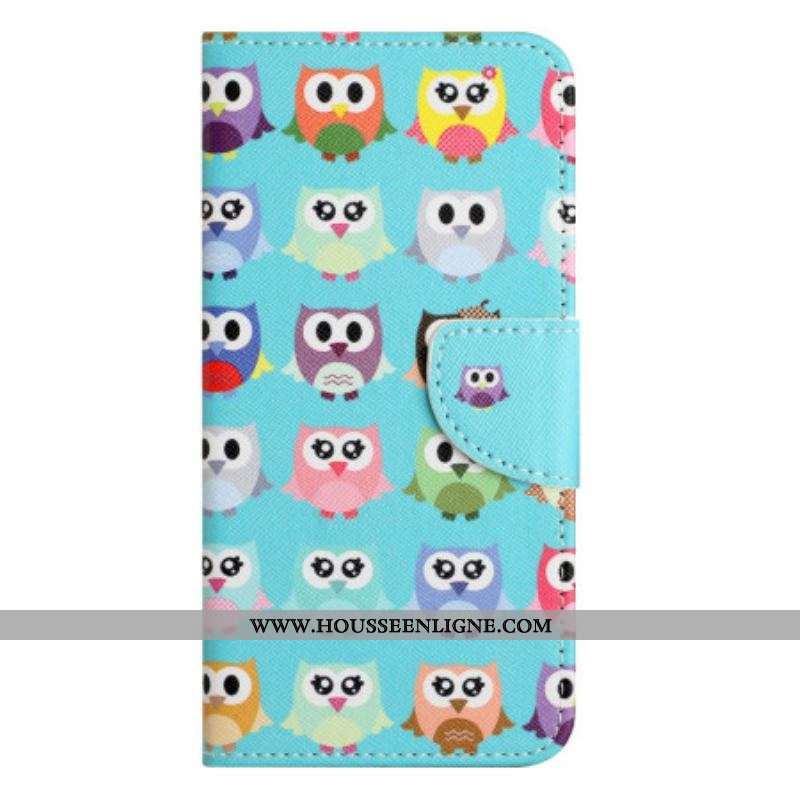 Housse Moto G73 5G Tribu de Hiboux