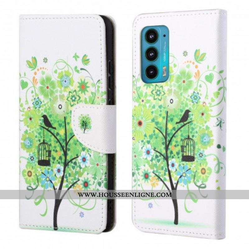 Housse Motorola Edge 20 Arbre Vert