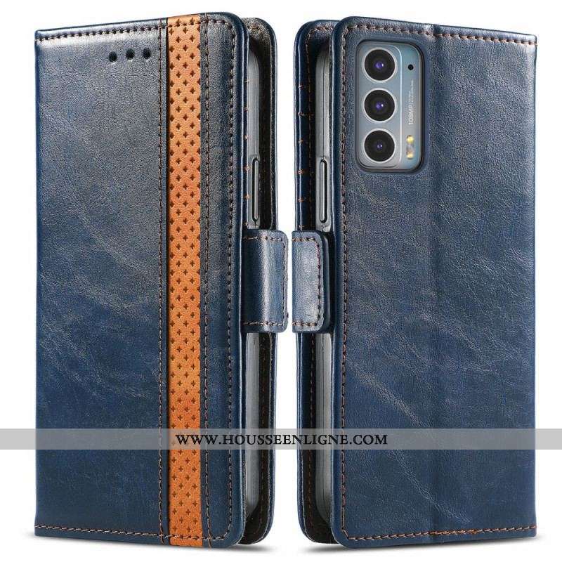 Housse Motorola Edge 20 Bicolore Double Fermoir