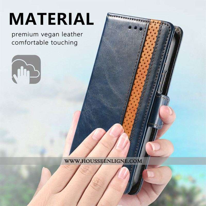 Housse Motorola Edge 20 Bicolore Double Fermoir
