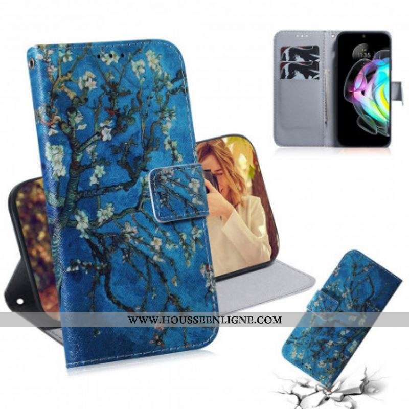 Housse Motorola Edge 20 Branche d'Arbre Fleuri