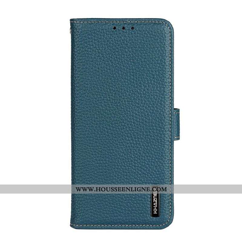 Housse Motorola Edge 20 Cuir Litchi KHAZNEH