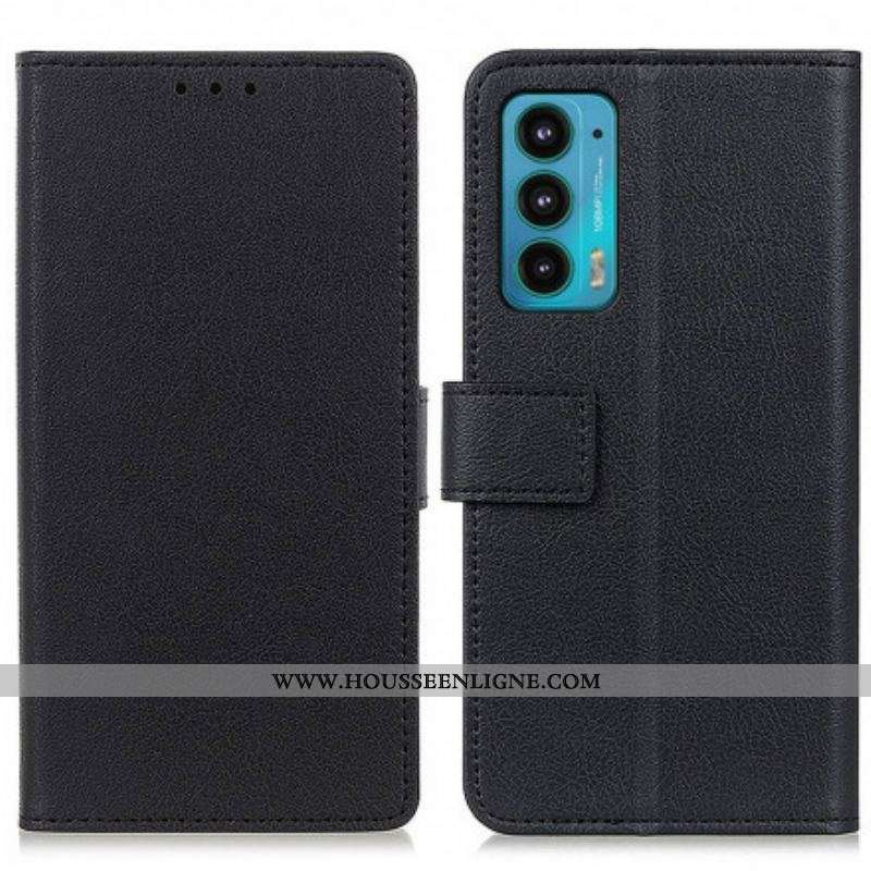 Housse Motorola Edge 20 Effet Cuir Classique