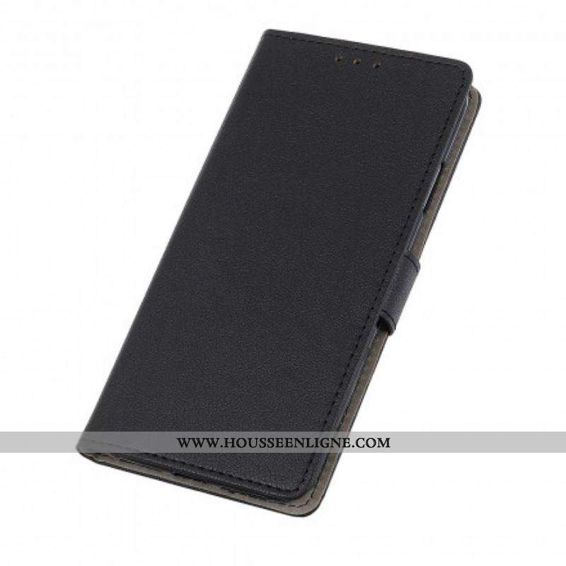 Housse Motorola Edge 20 Effet Cuir Classique