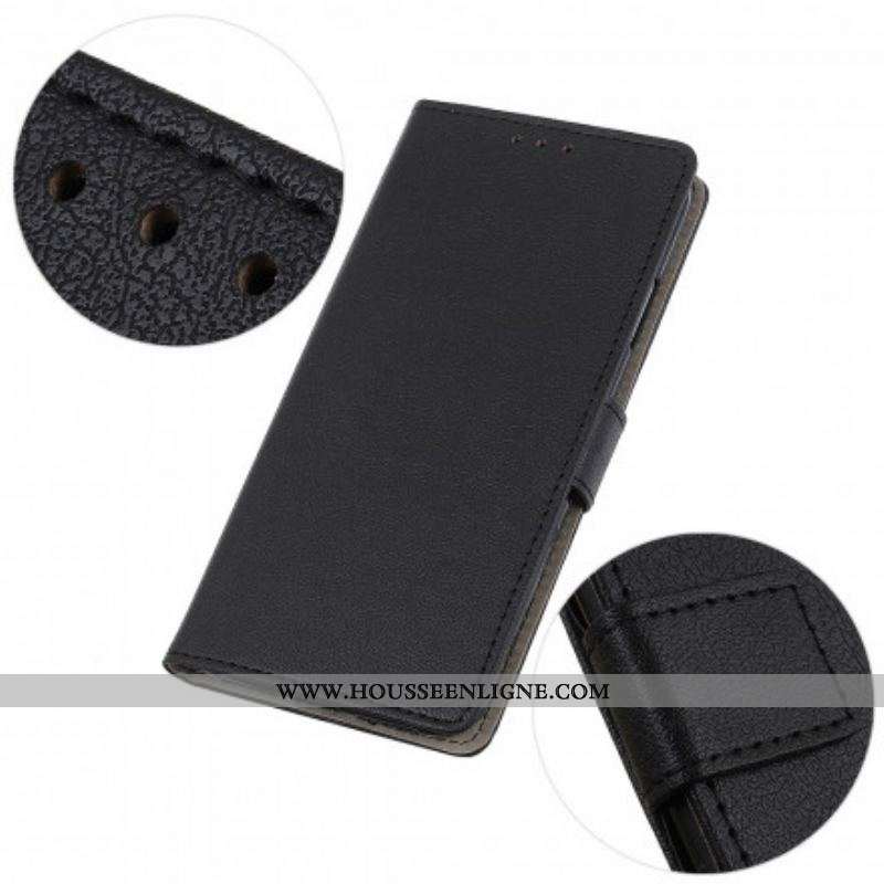Housse Motorola Edge 20 Effet Cuir Classique