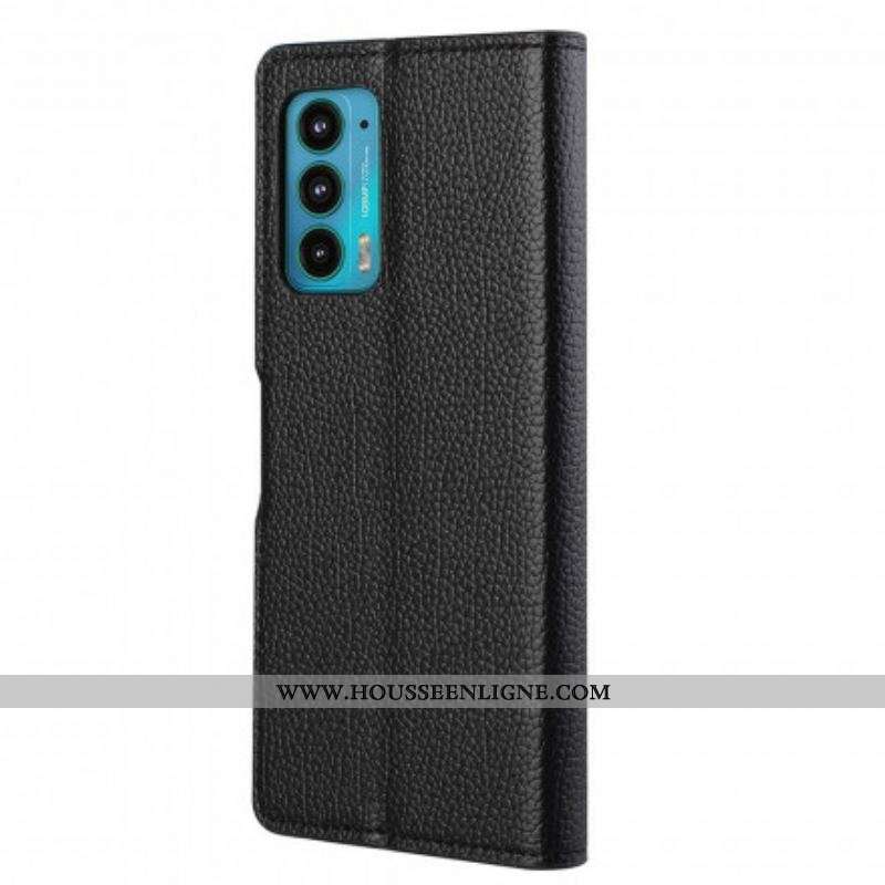 Housse Motorola Edge 20 Effet Cuir Grain Litchi