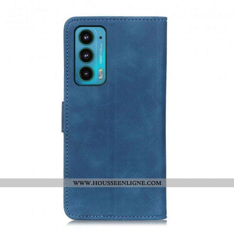 Housse Motorola Edge 20 Effet Cuir Vintage KHAZNEH
