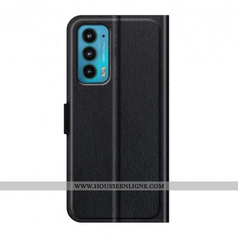 Housse Motorola Edge 20 Effet Litchi Classique