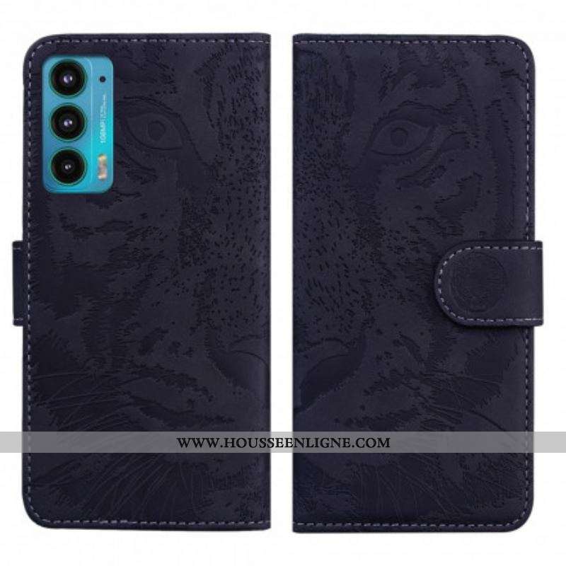 Housse Motorola Edge 20 Empreinte Face de Tigre