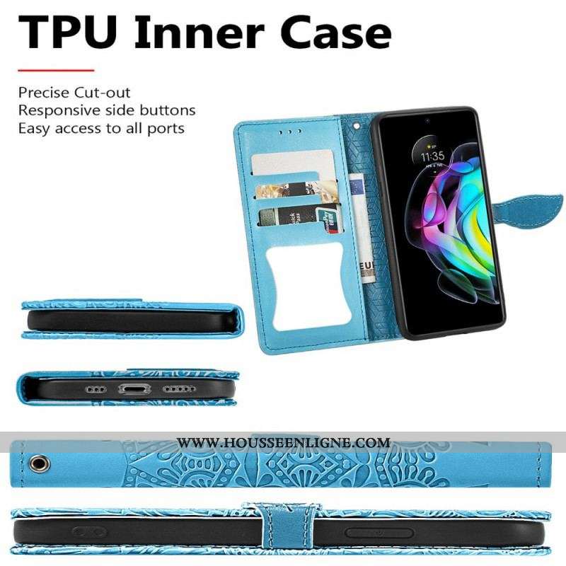 Housse Motorola Edge 20 Feuilles Tribales
