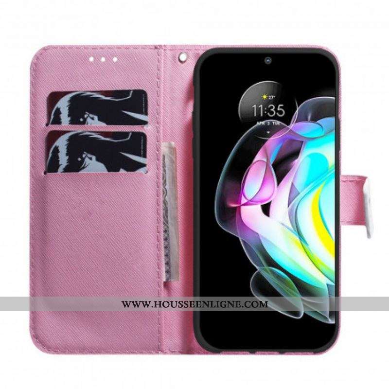 Housse Motorola Edge 20 Fleur Vieux Rose