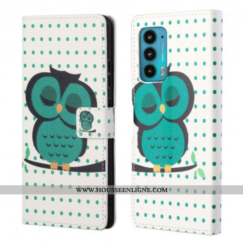 Housse Motorola Edge 20 Hibou Endormi