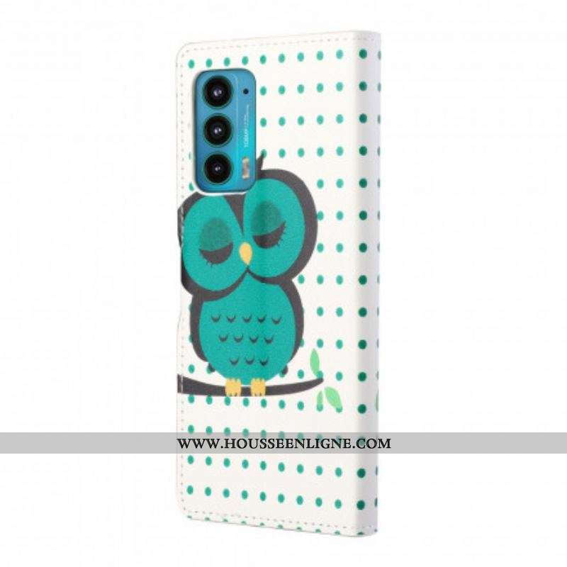 Housse Motorola Edge 20 Hibou Endormi