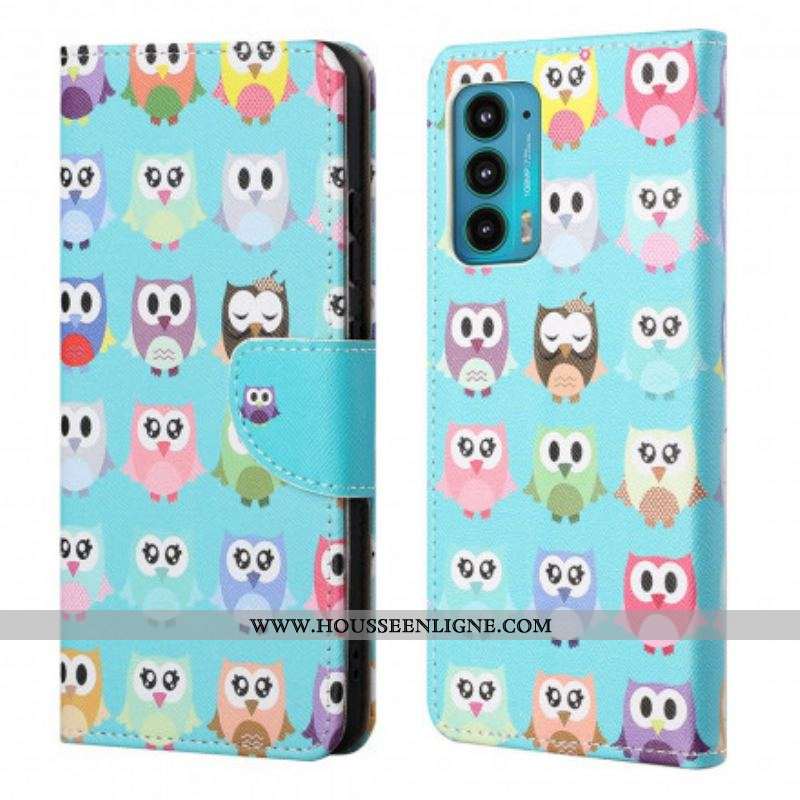 Housse Motorola Edge 20 Hiboux