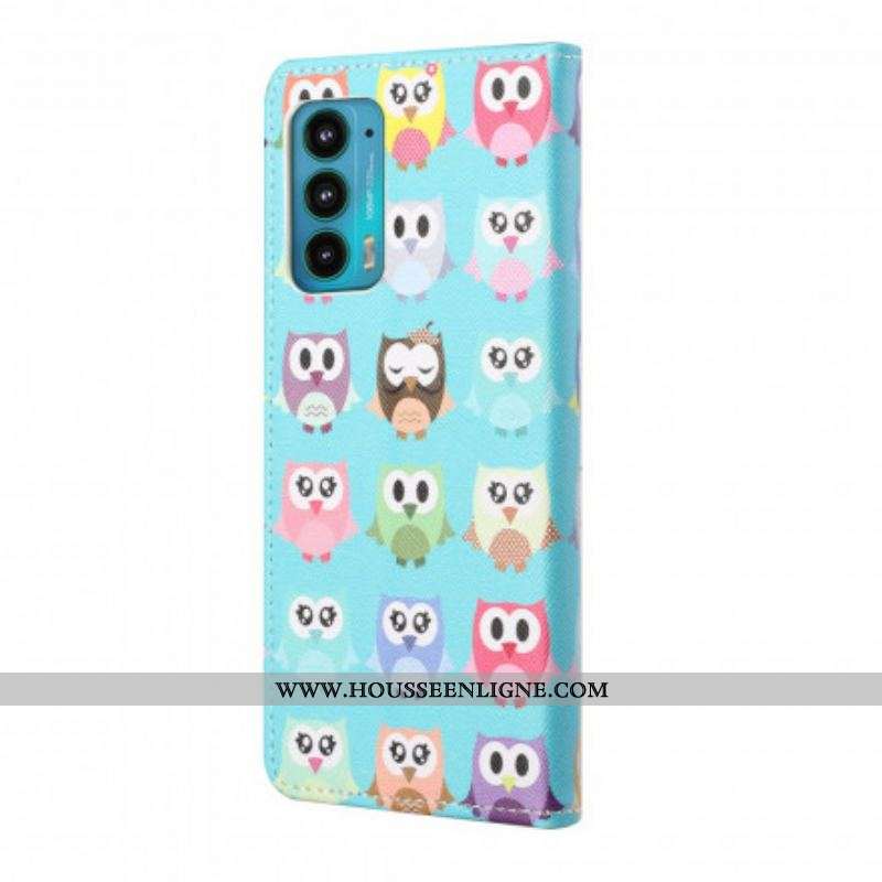 Housse Motorola Edge 20 Hiboux