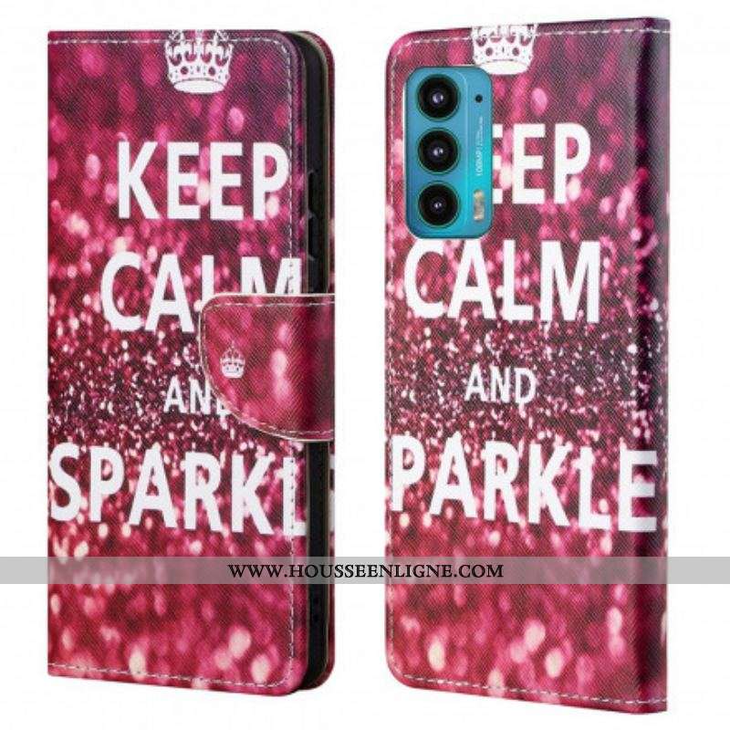 Housse Motorola Edge 20 Keep Calm and Sparkle