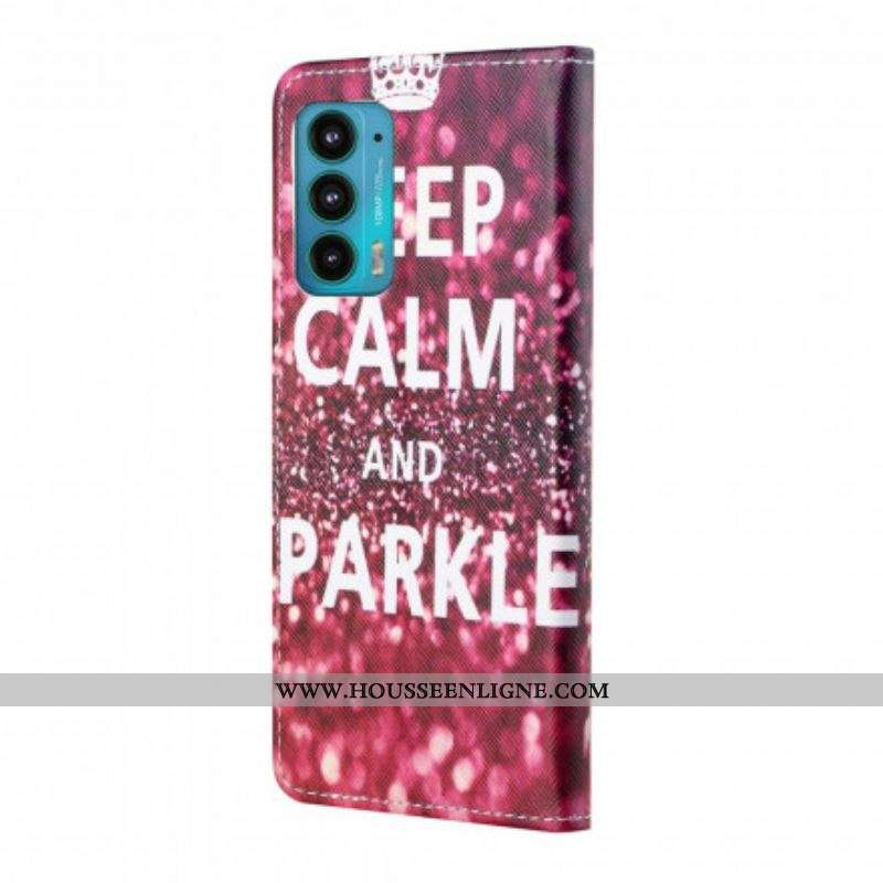 Housse Motorola Edge 20 Keep Calm and Sparkle