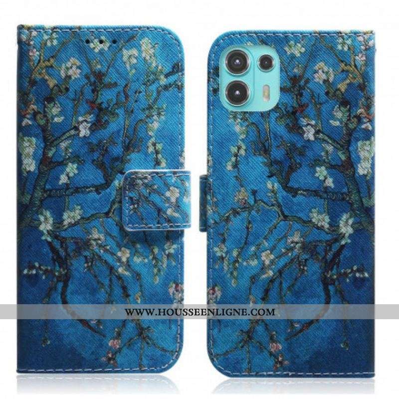 Housse Motorola Edge 20 Lite Branche d'Arbre Fleuri