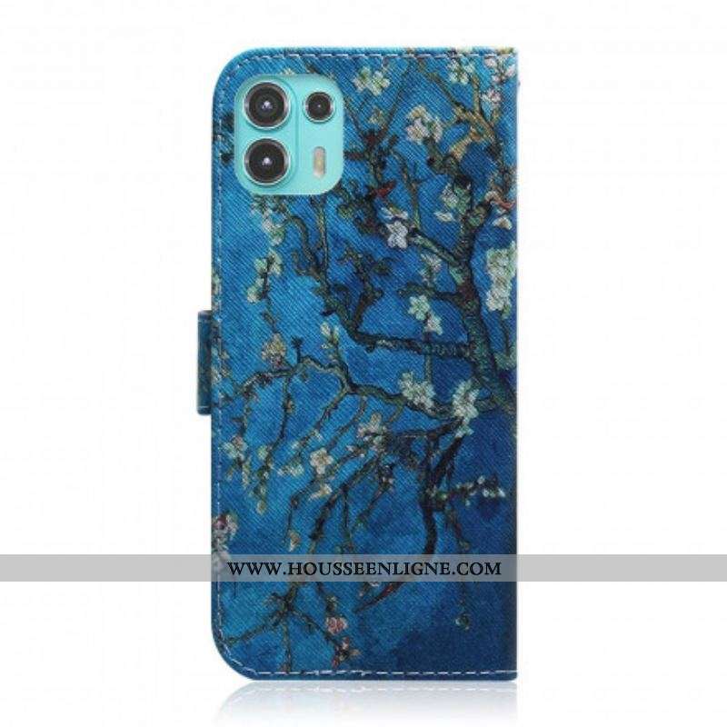 Housse Motorola Edge 20 Lite Branche d'Arbre Fleuri